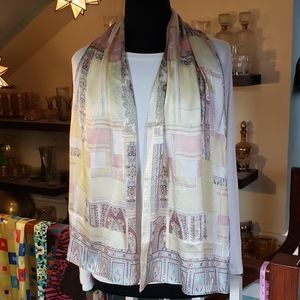 Keimyung University Straw Yellow silk scarf